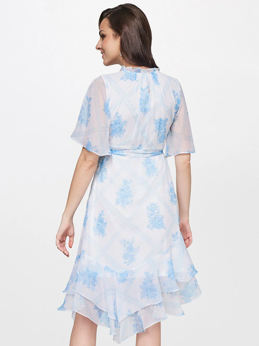 AND White Floral Midi Dress - Image 4