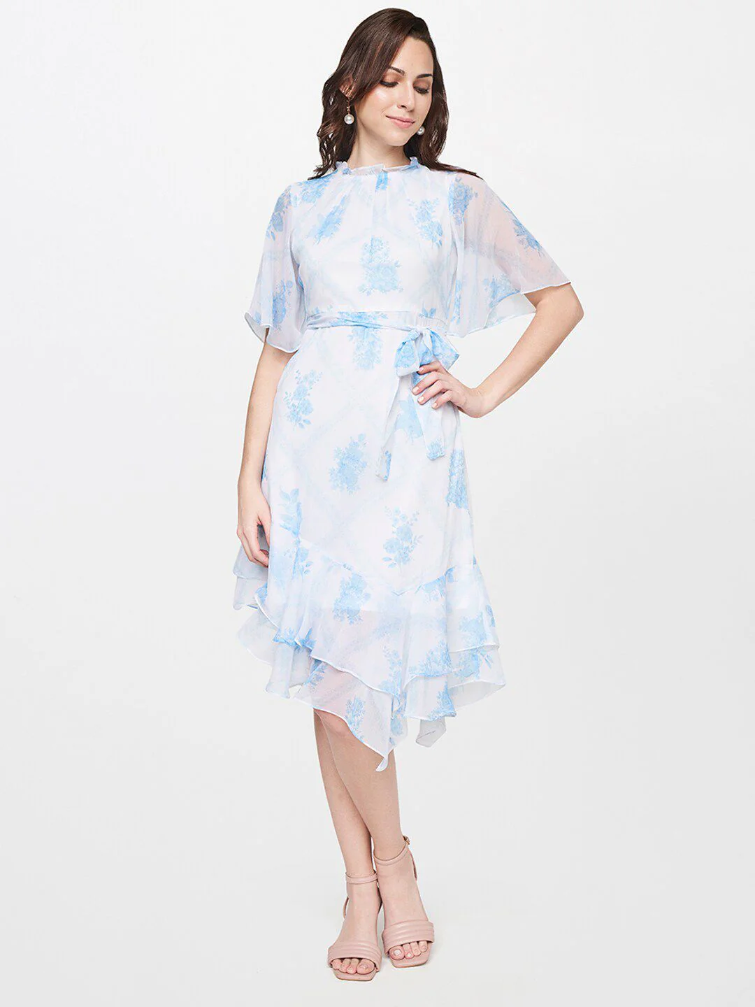 AND White Floral Midi Dress - Image 6