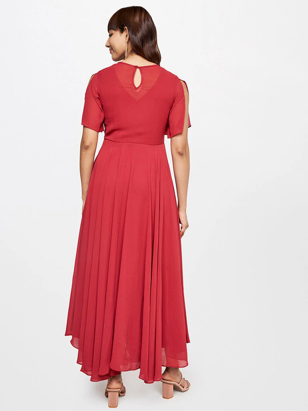AND Women Red Embellished Embroidered Maxi Dress - Image 5