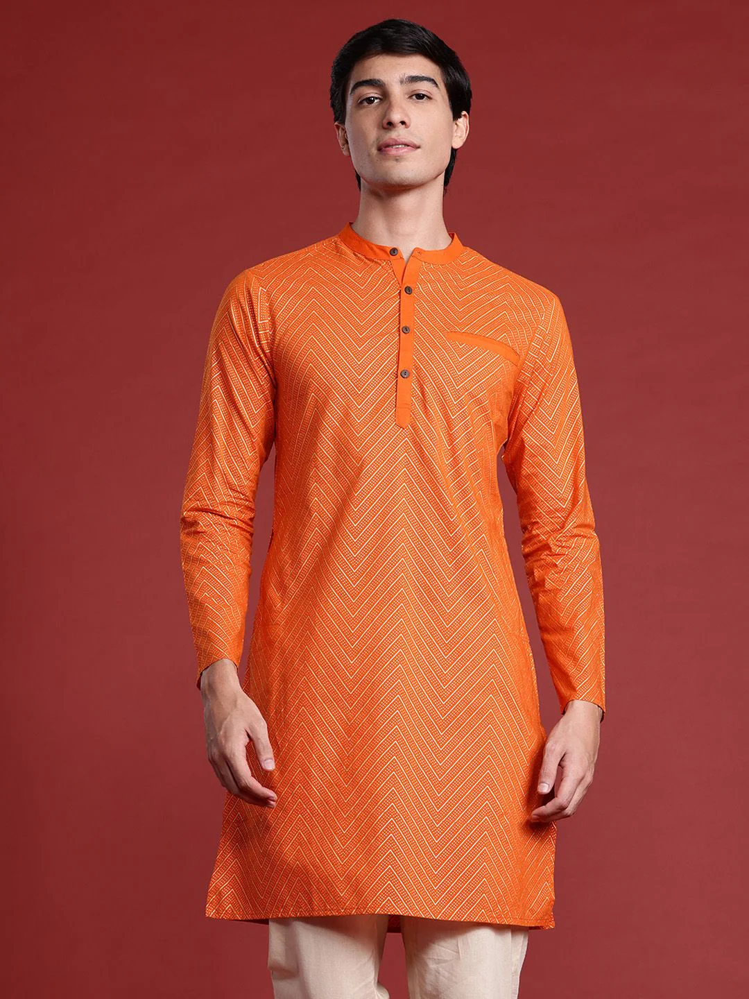 Anouk Chevron Printed Kurta