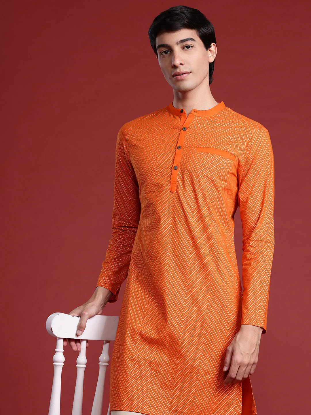 Anouk Chevron Printed Kurta - Image 3
