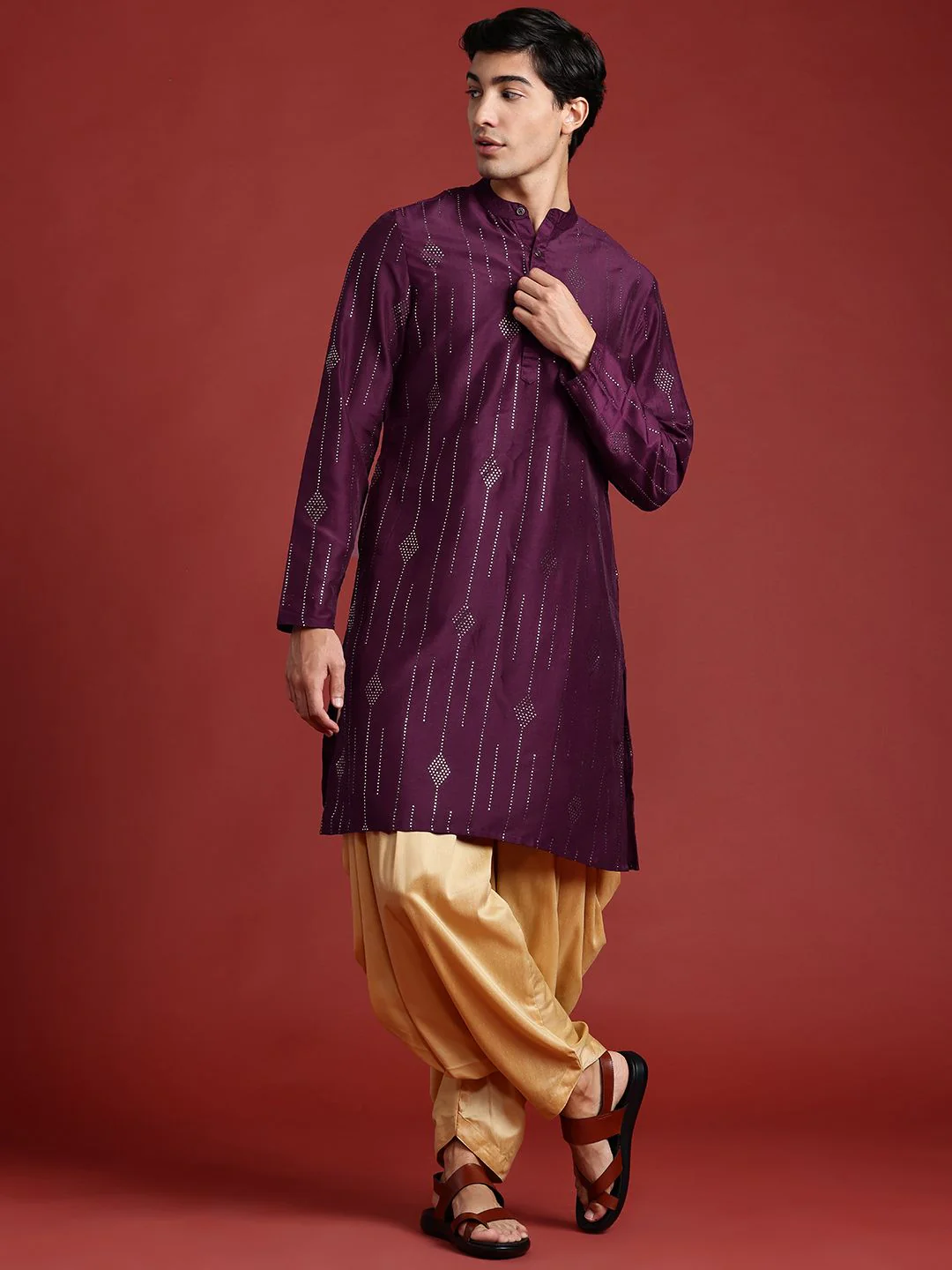 Anouk Embellished Mukaish Kurta - Image 3