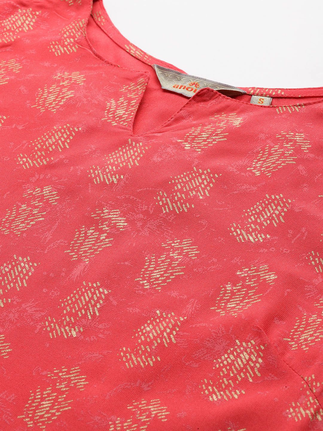 Anouk Ethnic Motifs Print Pure Cotton Straight Kurta - Image 2