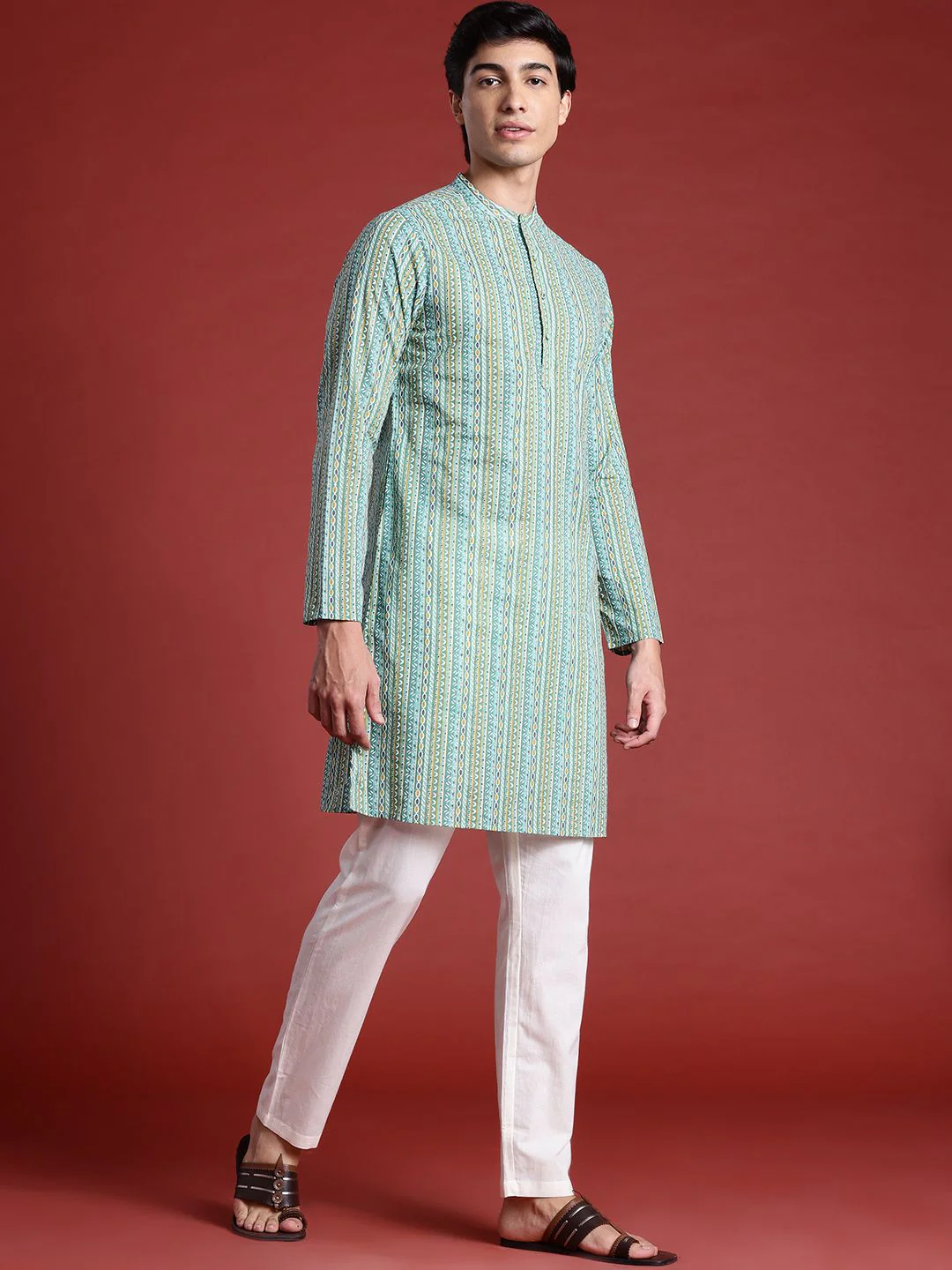 Anouk Geometric Indie Prints Kurta - Image 3