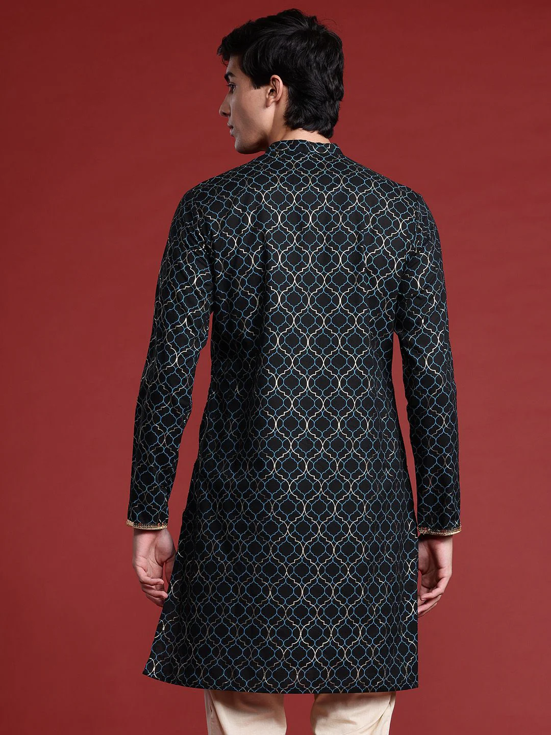 Anouk Geometric Print Straight Kurta - Image 5