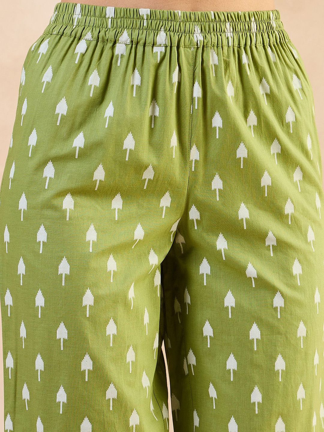 Anouk Printed Pure Cotton Kurta With Palazzo - Image 3