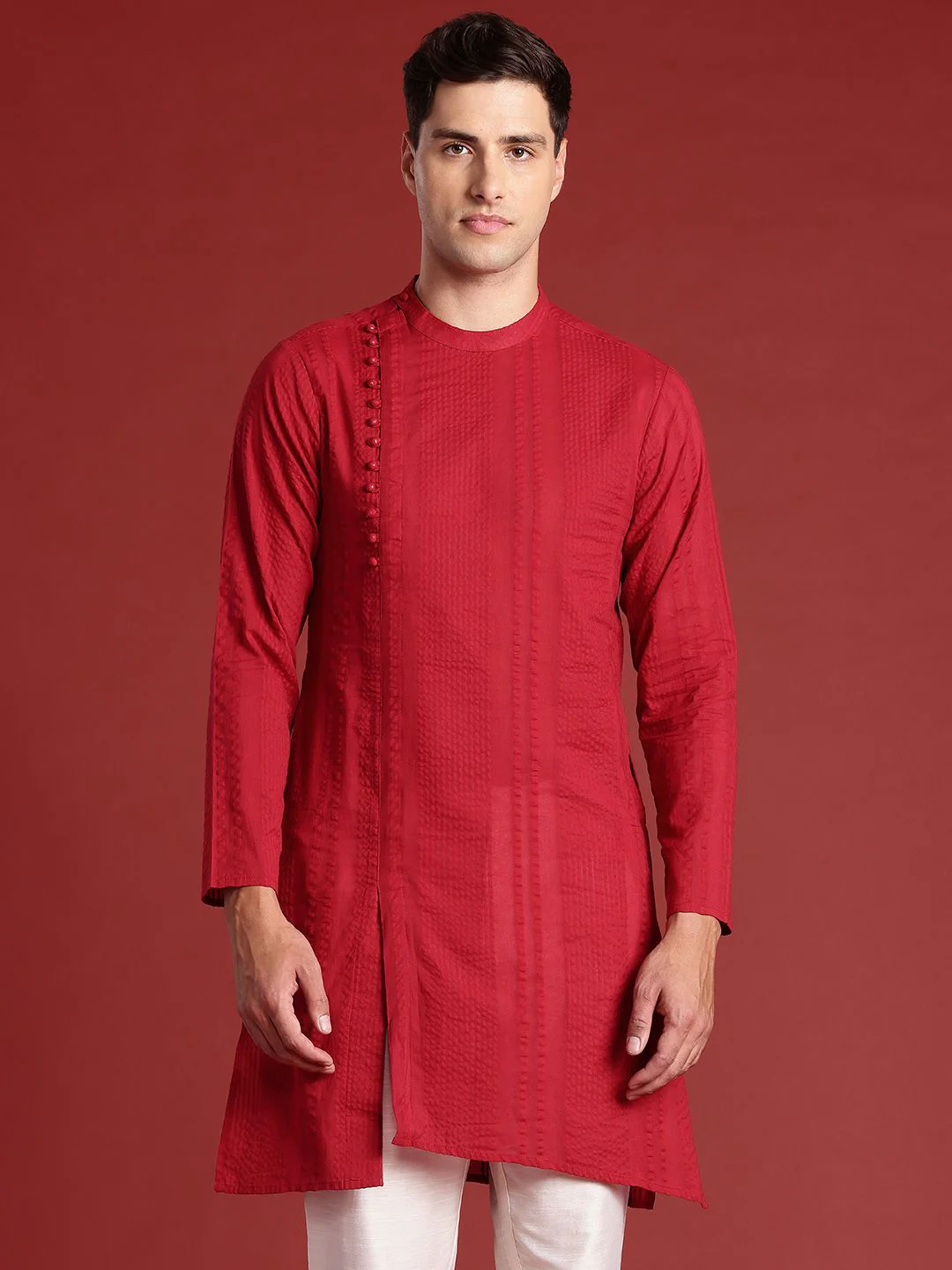 Anouk Self-Designed Pure Cotton Kurta