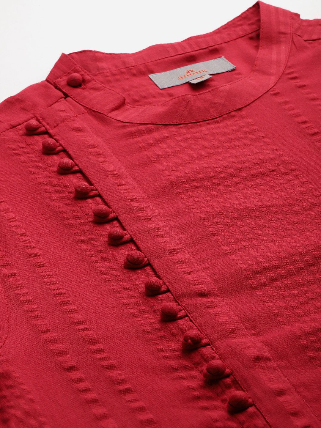 Anouk Self-Designed Pure Cotton Kurta - Image 2
