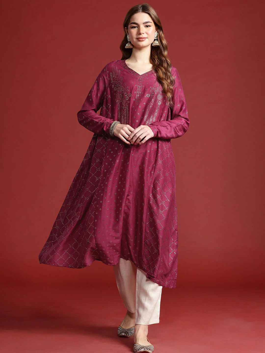 Anouk Tyohaar Collection Embellished A-Line Kurta - Image 3