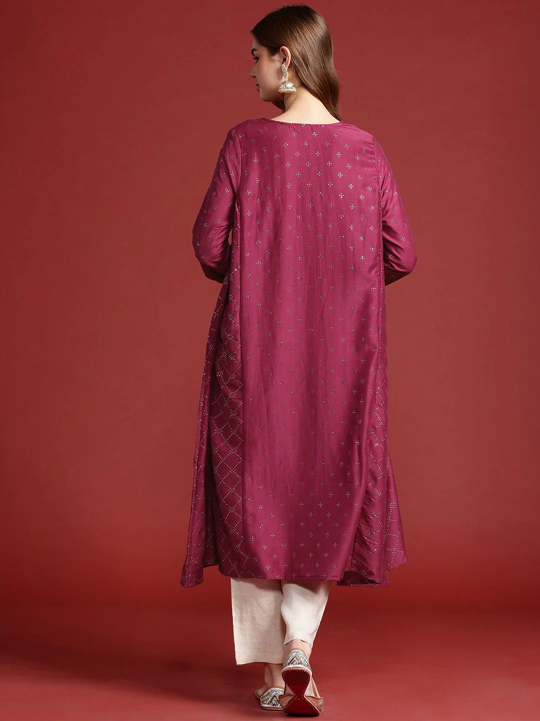 Anouk Tyohaar Collection Embellished A-Line Kurta - Image 4
