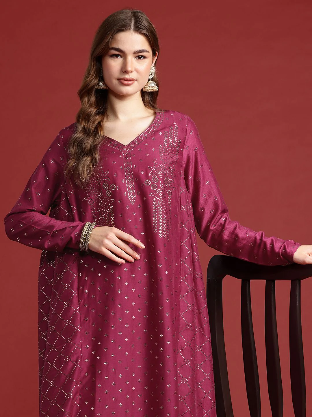 Anouk Tyohaar Collection Embellished A-Line Kurta - Image 6