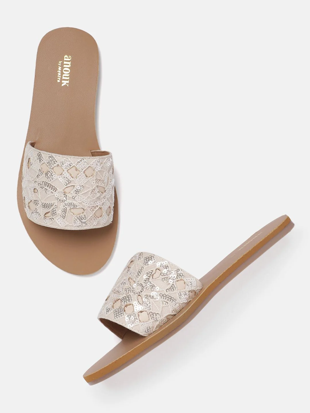 Anouk Women Embroidered Open Toe Flats - Image 7