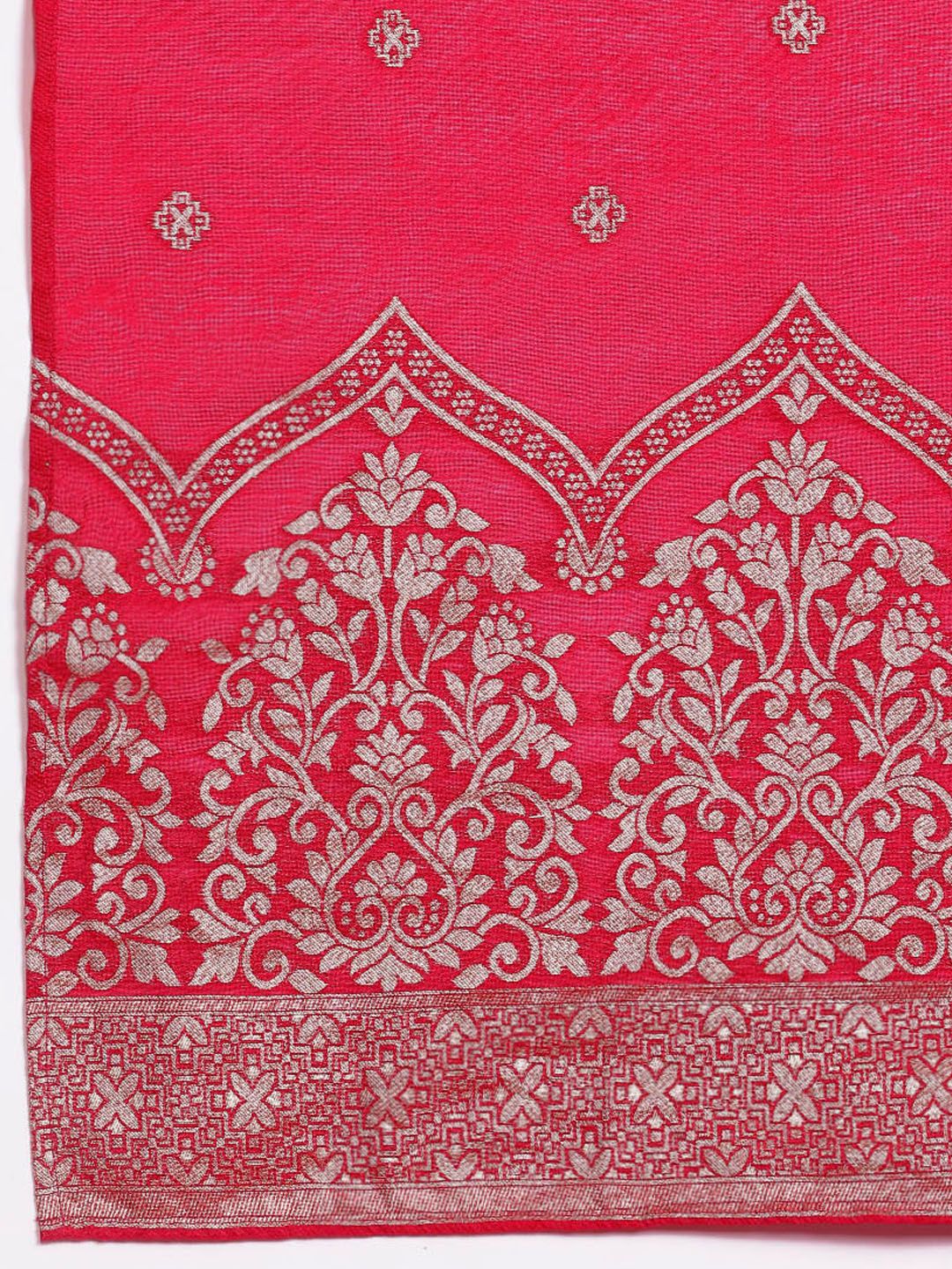 Anouk Women Ethnic Motifs Yoke Design Thread Work Kurta with Trousers & With Dupatta - Image 5