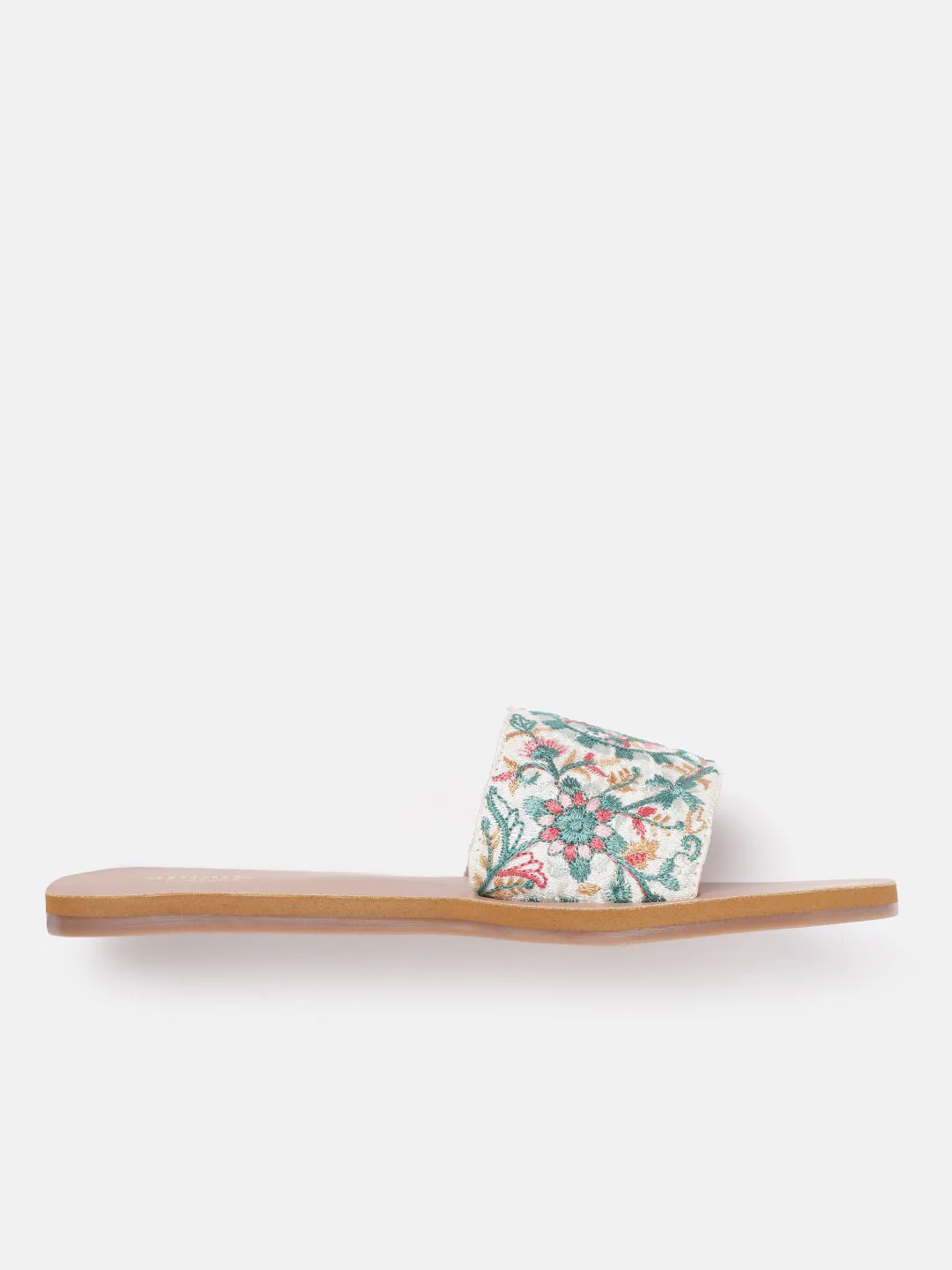 Anouk Women Floral Embroidered Open Toe Flats - Image 3