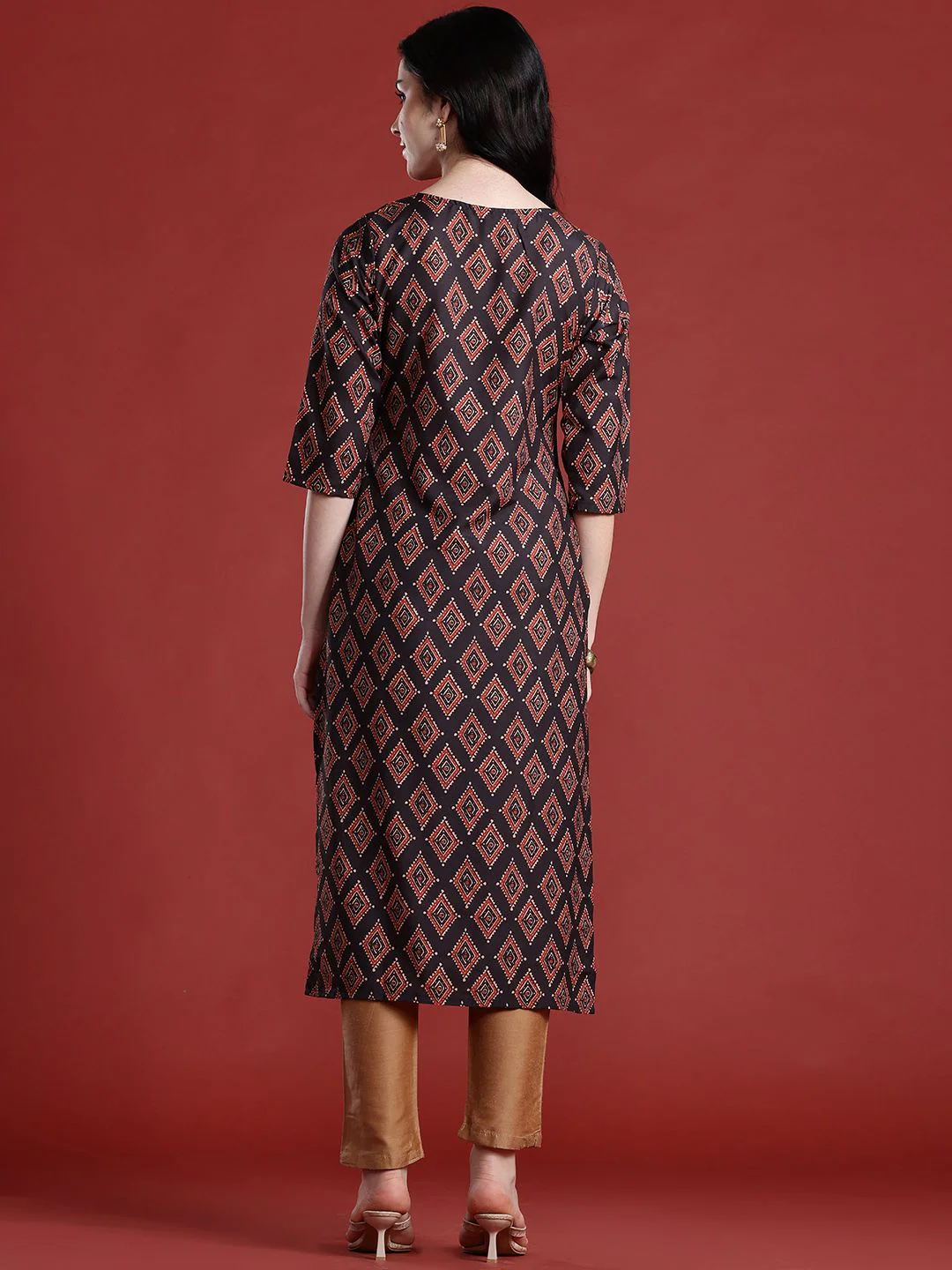 Anouk Women Geometric Printed Kurta - Image 5