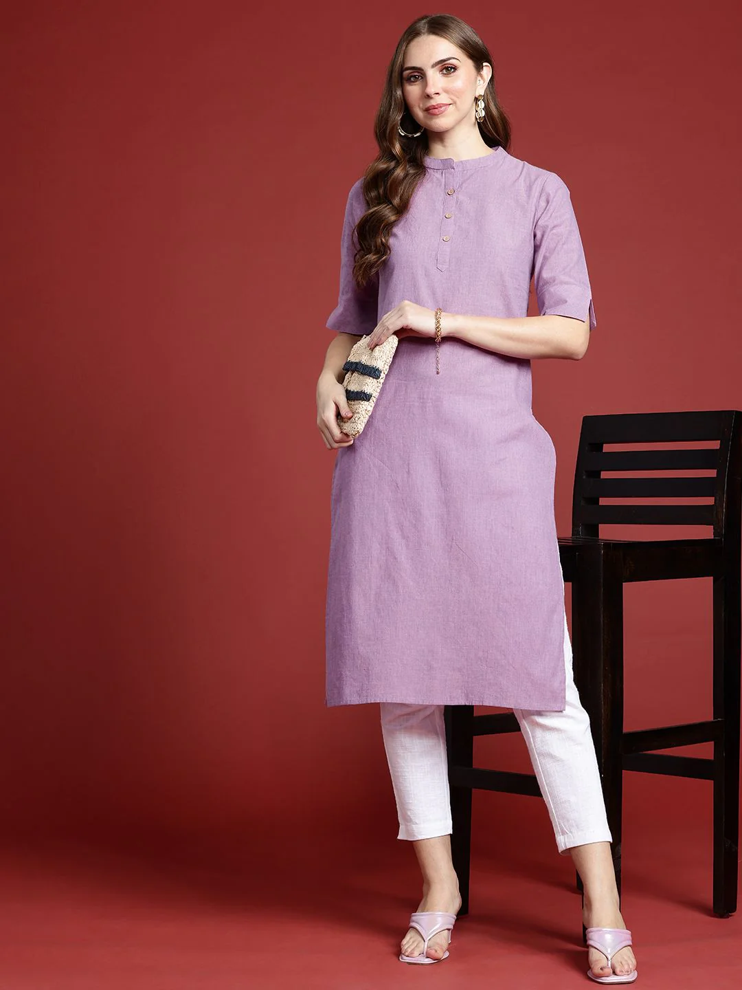 Anouk Women Pure Cotton Straight Kurta - Image 6