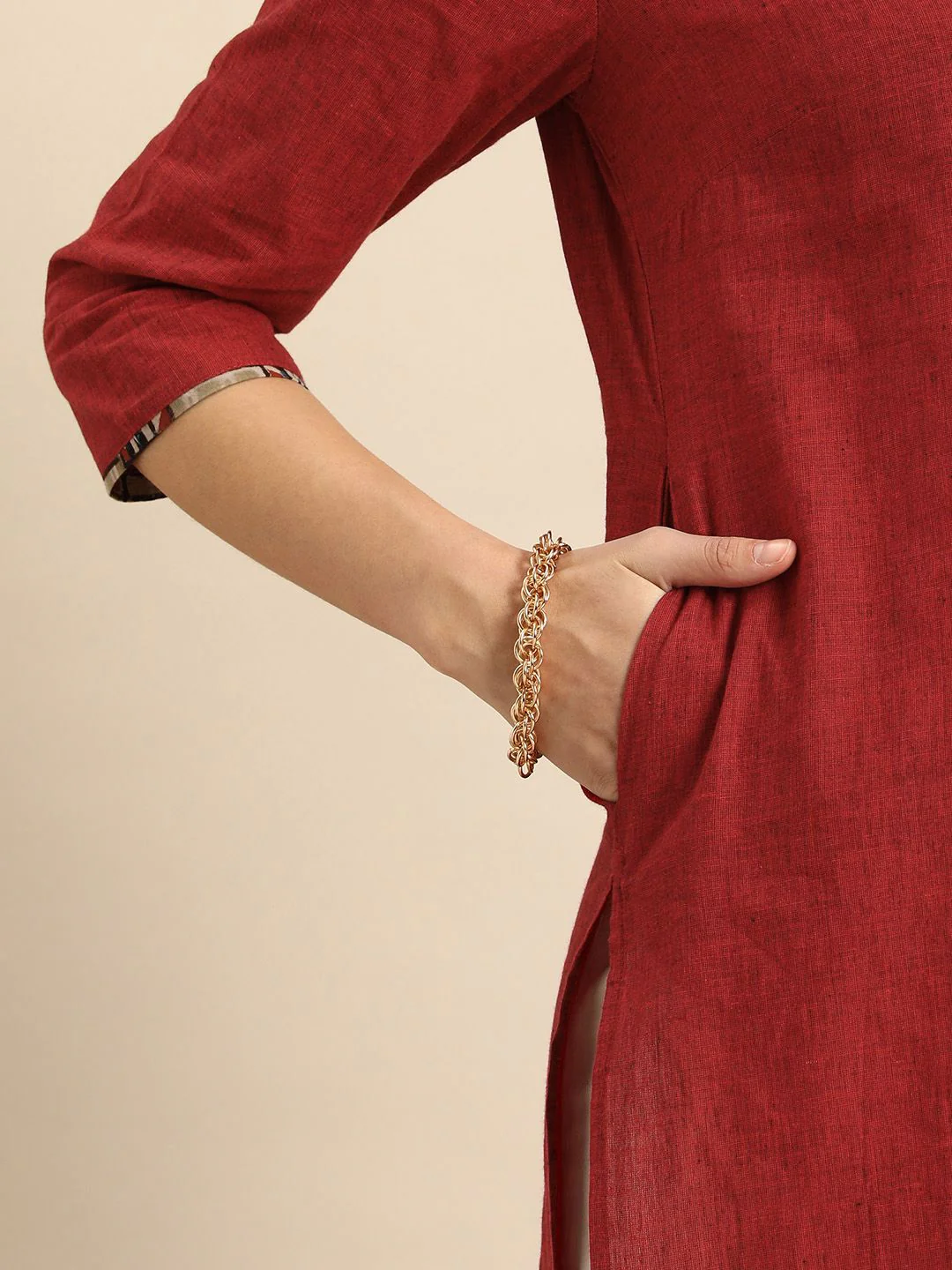 Anouk Women Solid Straight Kurta - Image 7