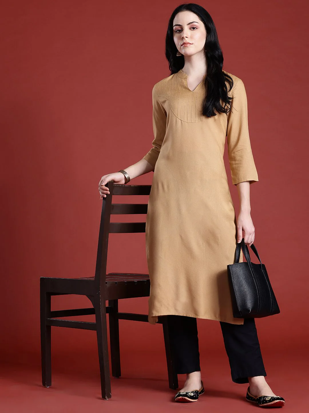 Anouk Yoke Design Thread Work Kurta - Image 4
