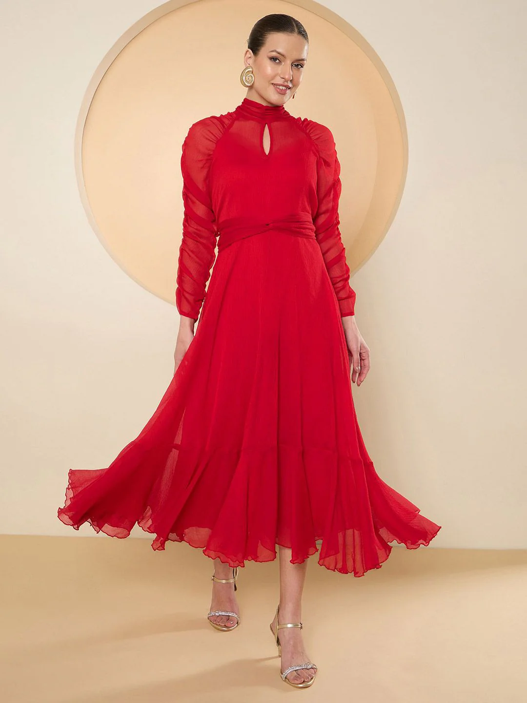 Antheaa Chiffon Maxi Dress - Image 4