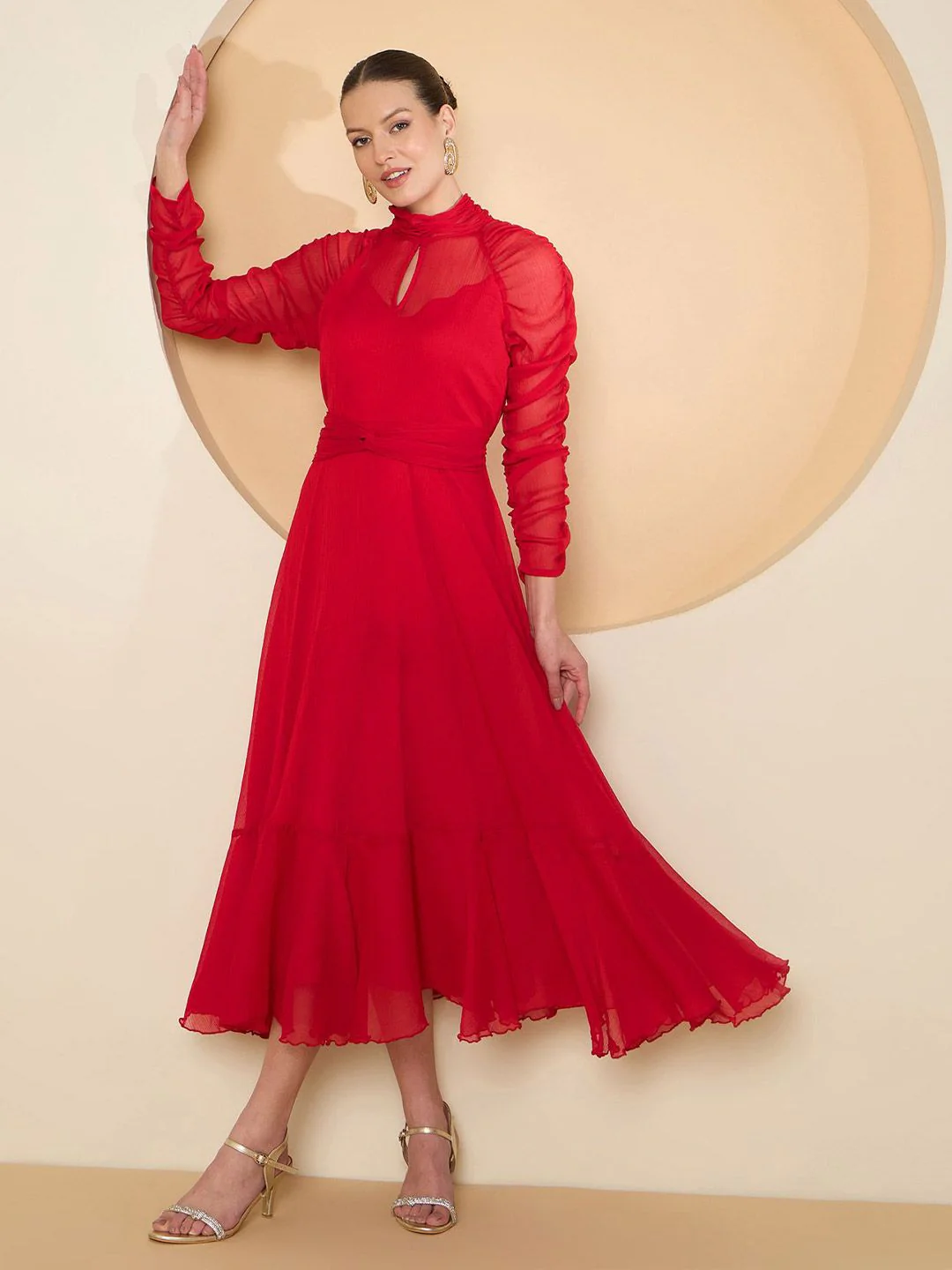Antheaa Chiffon Maxi Dress - Image 7
