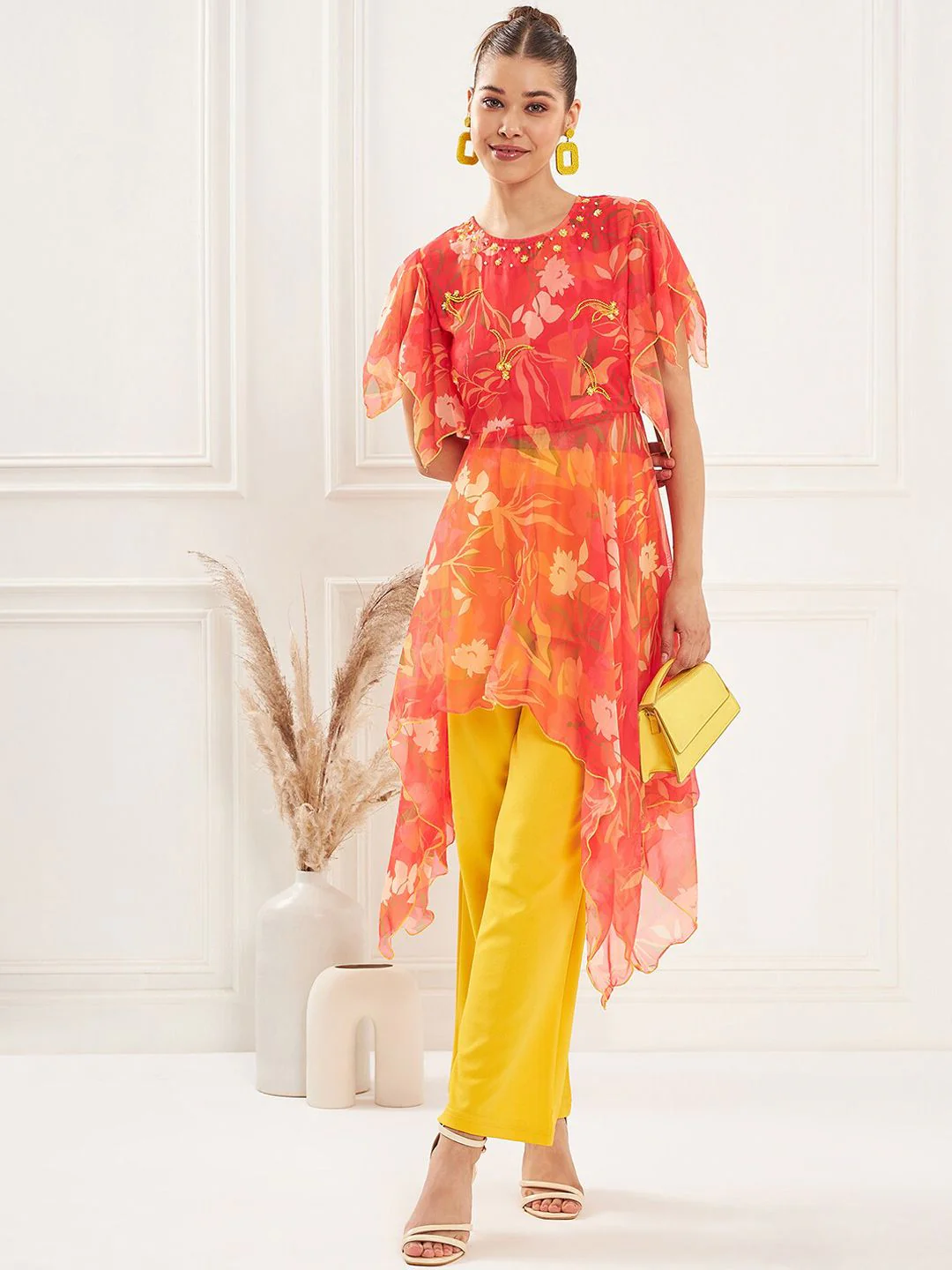 Antheaa Embellished Asymmetrical Tunic & Trouser - Image 6