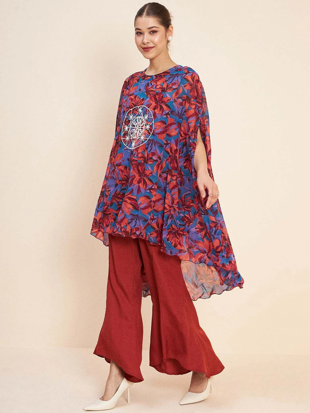 Antheaa Floral Printed Tunic & Trouser Co-Ords - Image 5