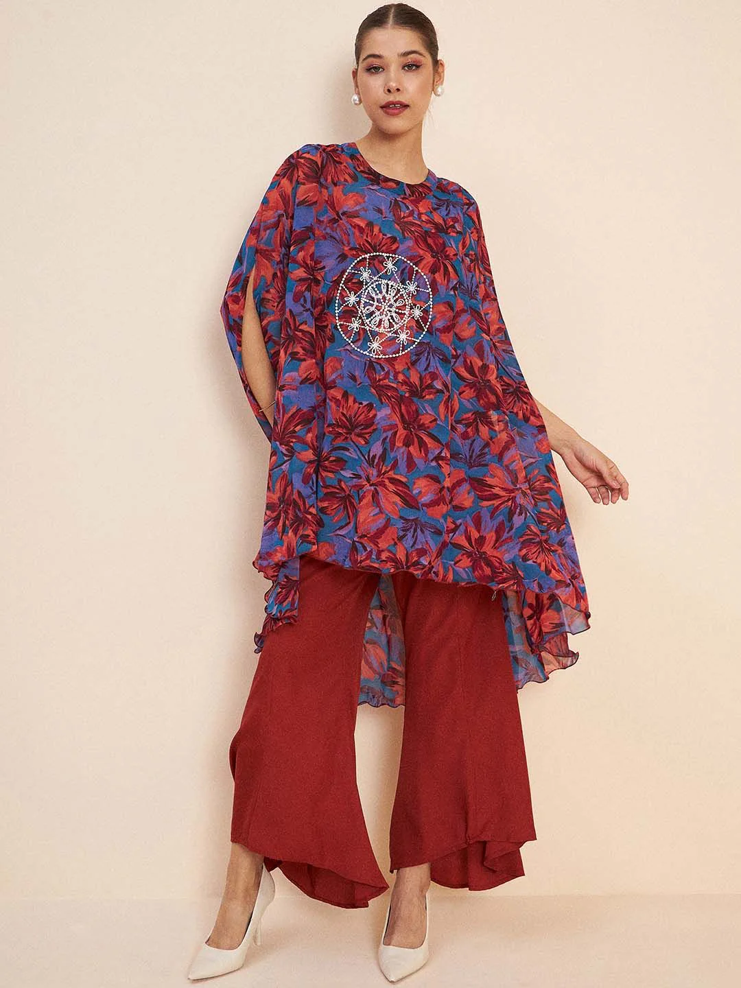 Antheaa Floral Printed Tunic & Trouser Co-Ords - Image 7