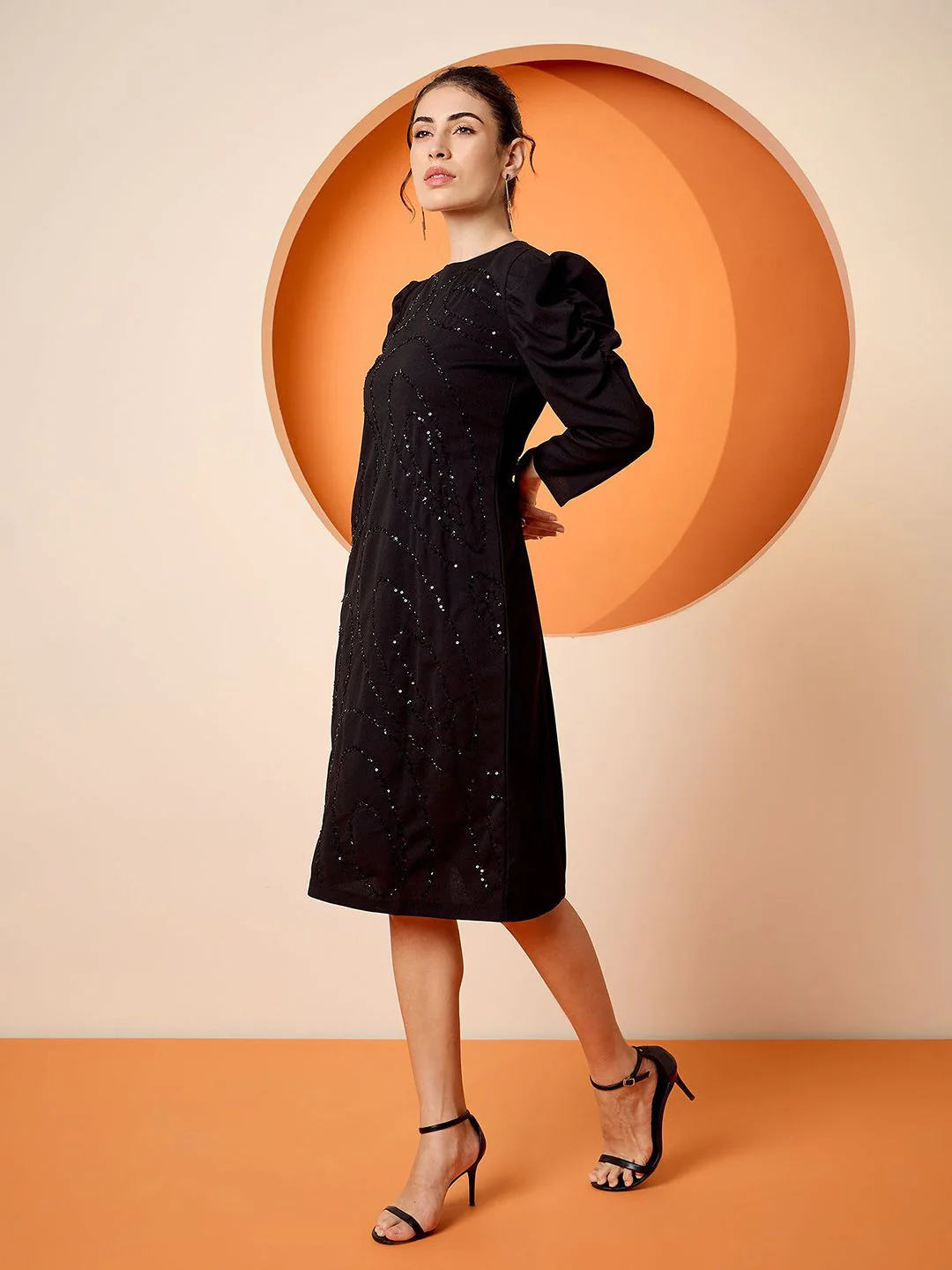 Antheaa Woven Embellished Sheath Dress - Image 6