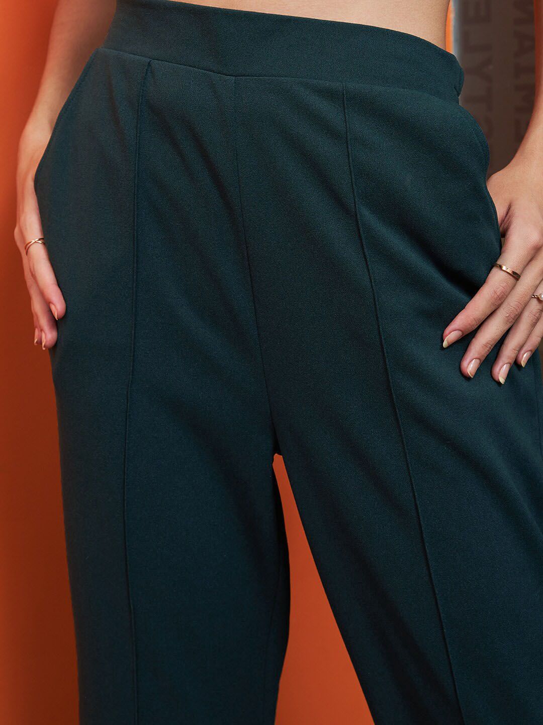 Athena Green Long Sleeves Shirt With Trousers Co-Ords - Image 3
