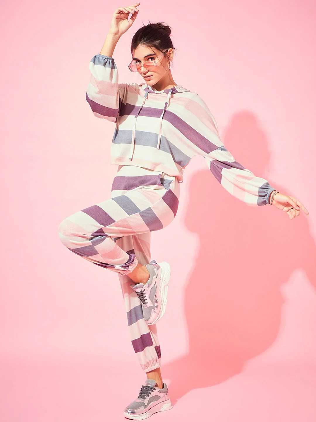 Athena Striped Sweatshirt With Joggers Co-Ords - Image 5
