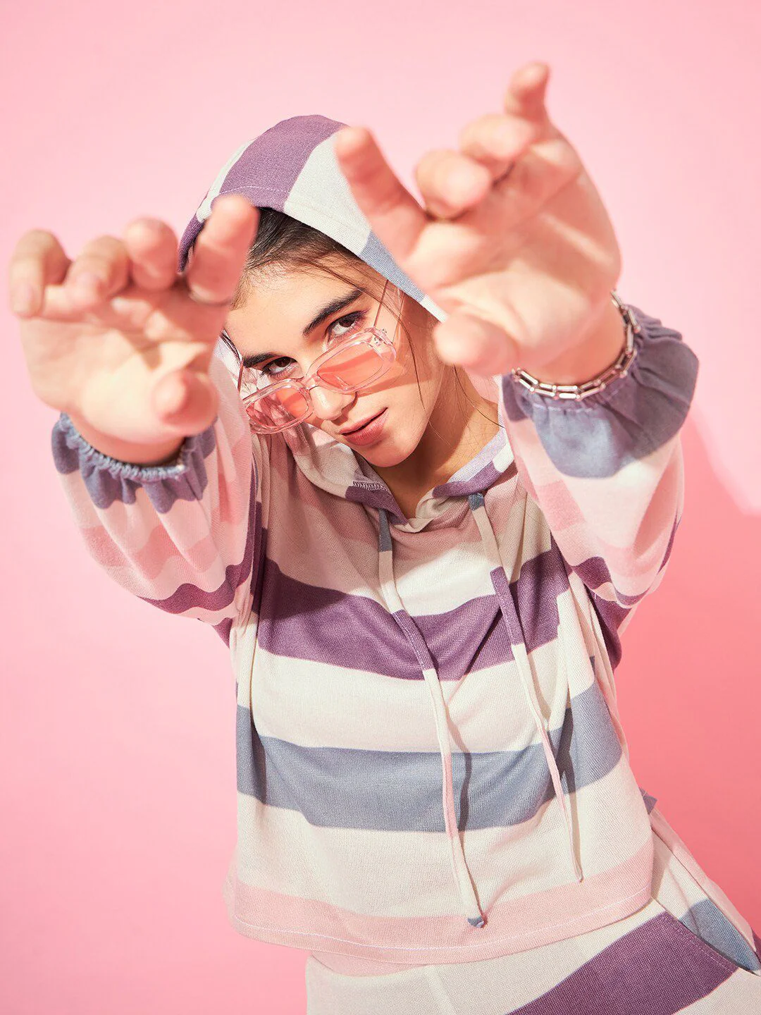 Athena Striped Sweatshirt With Joggers Co-Ords - Image 6