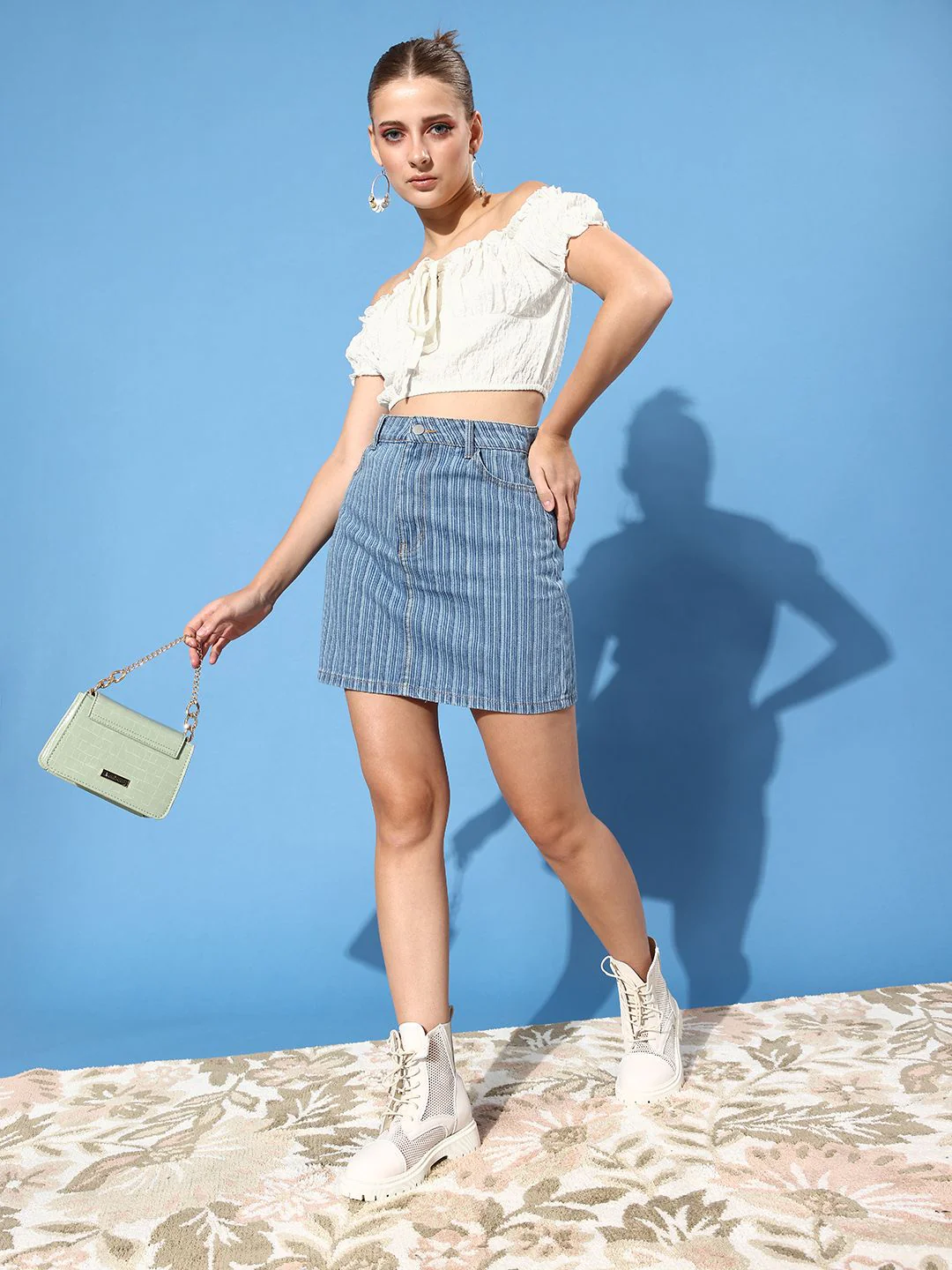 Athena White Solid Twist & Knot Top - Image 2