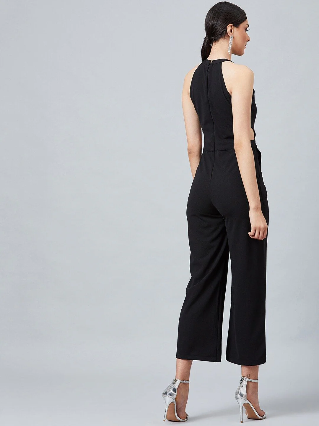 Athena Women Black Solid Basic Jumpsuit - Image 5