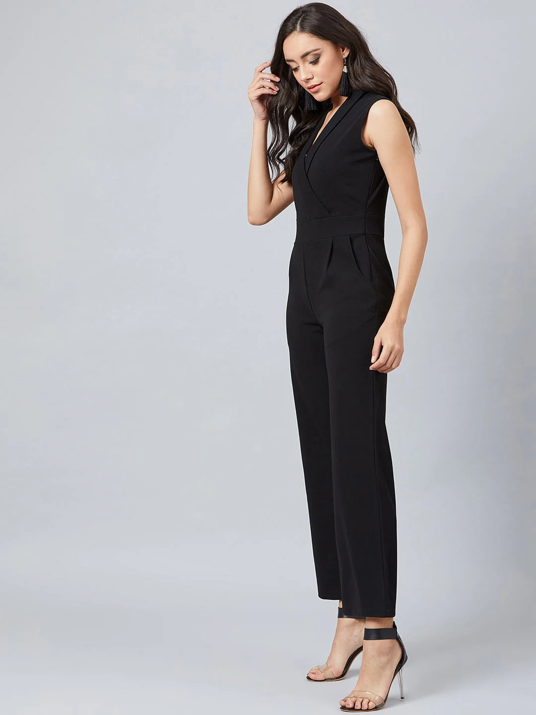Athena Women Black Solid Basic Jumpsuit - Image 4