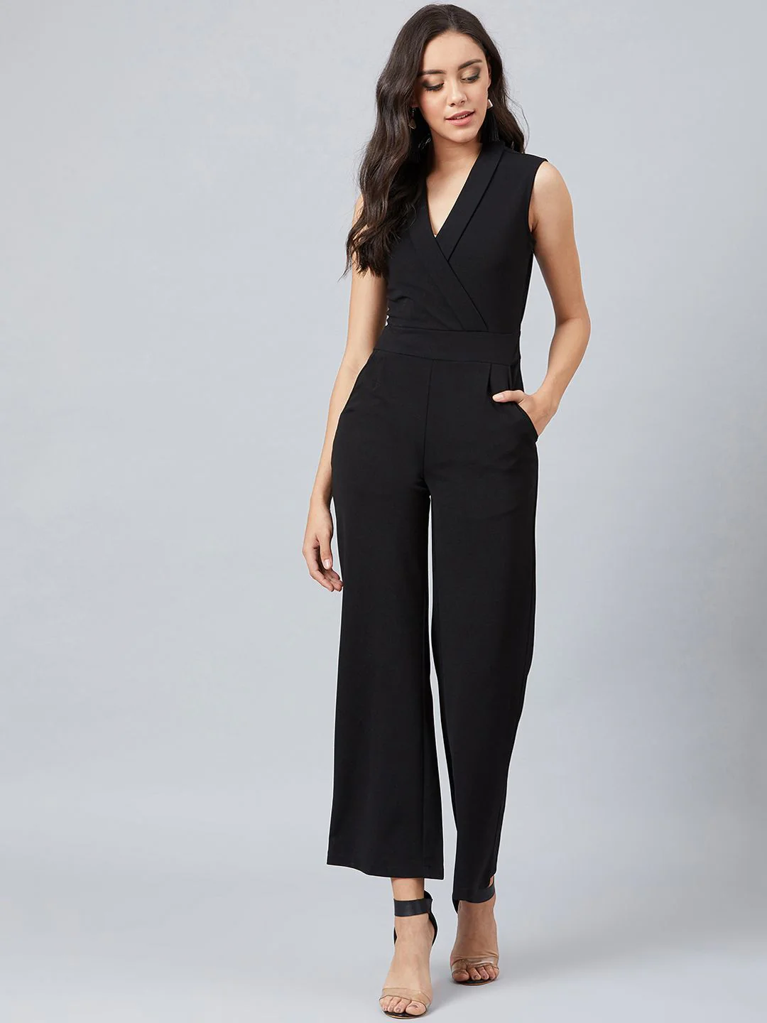 Athena Women Black Solid Basic Jumpsuit - Image 5