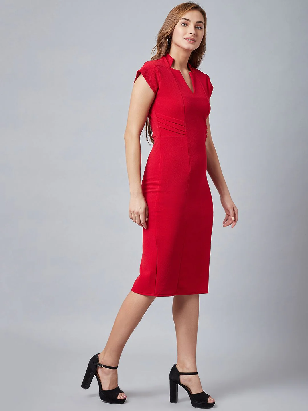 Athena Women Red Sheath Dress - Image 4