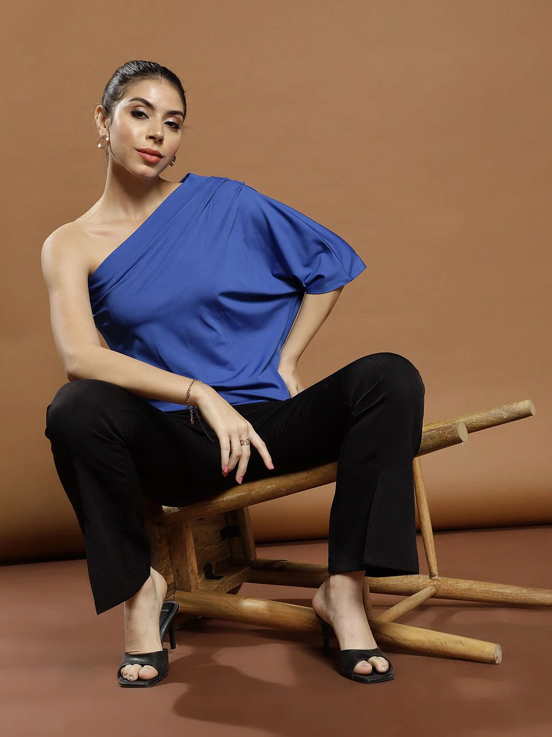 Athena Women Solid One Shoulder Top - Image 6