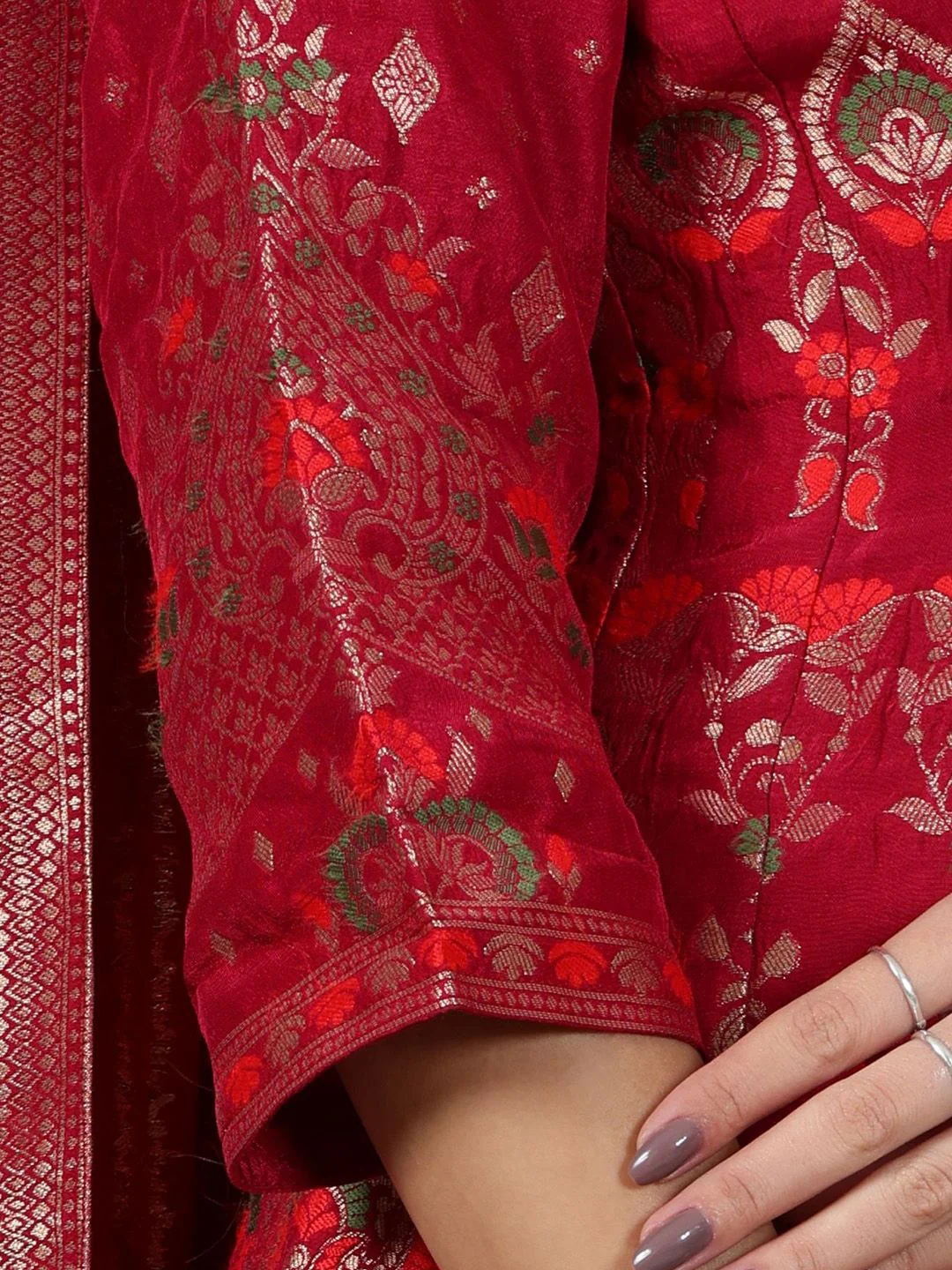 AURELIA  Embroidered Fit & Flare Maxi Dress - Image 7