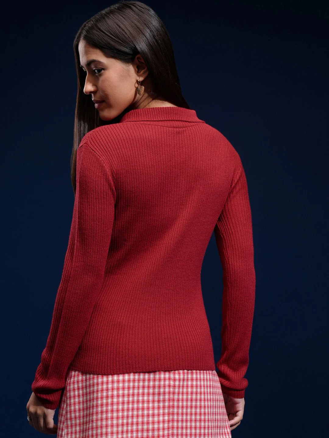 Basics By Tokyo Talkies Women Ribbed Pullover - Image 4