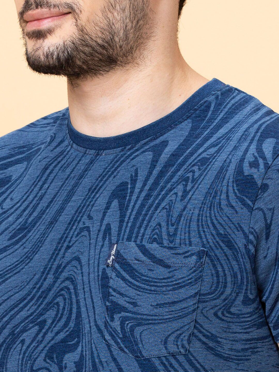 Being Human Abstract Printed Cotton Casual T-shirt - Image 2
