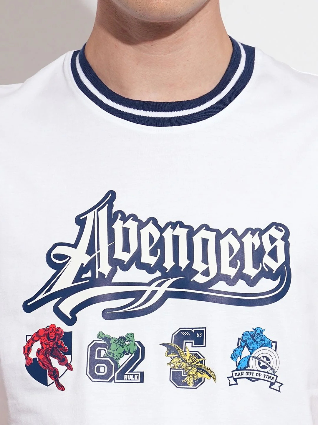 Being Human Avengers Printed Drop-Shoulder Sleeves Easy Fit Pure Cotton T-shirt - Image 2