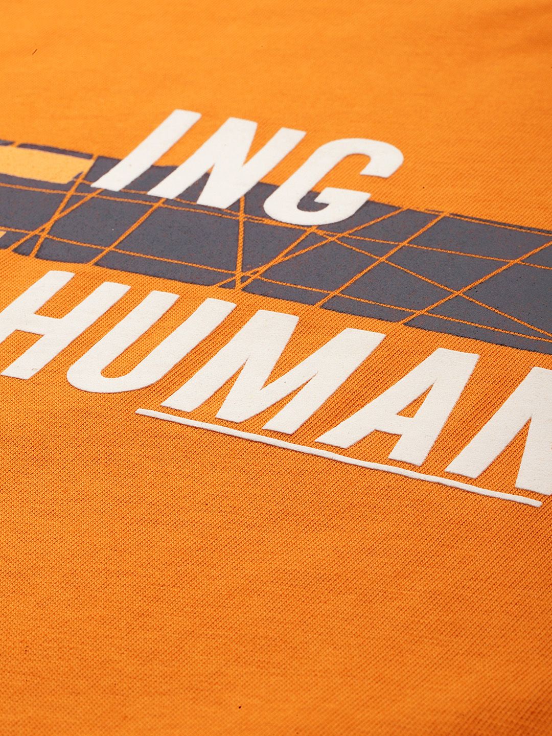 Being Human Brand Logo Printed Drop-Shoulder Sleeves Pure Cotton Easy Fit T-shirt - Image 2