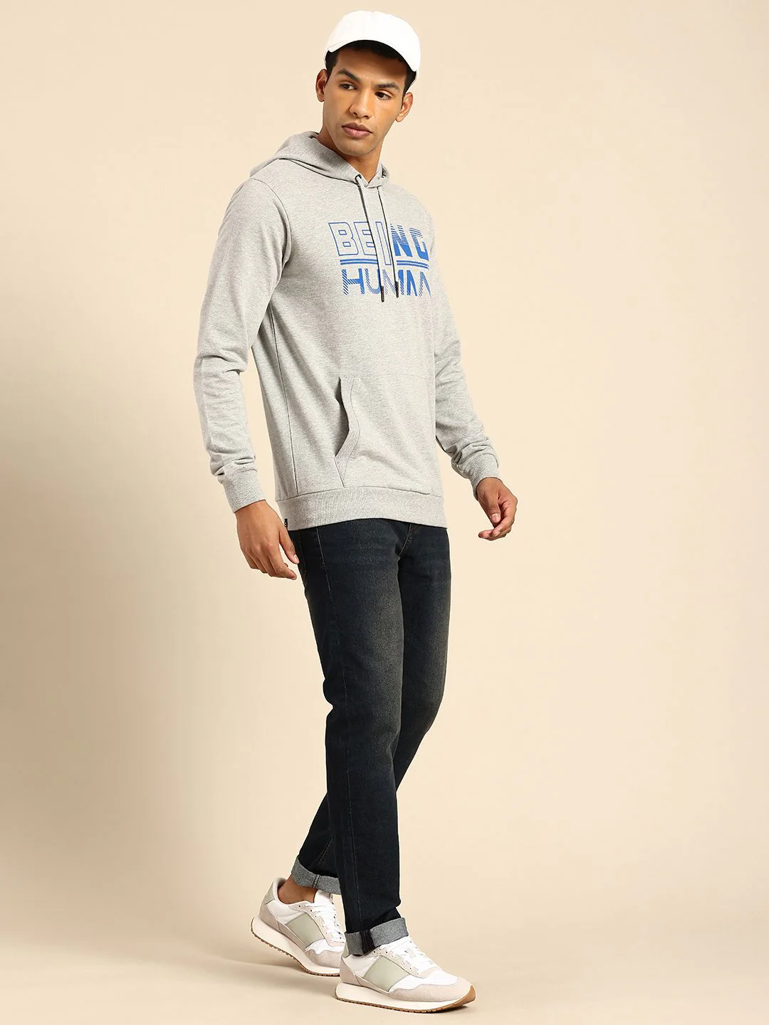 Being Human Brand Logo Printed Hooded Sweatshirt - Image 4