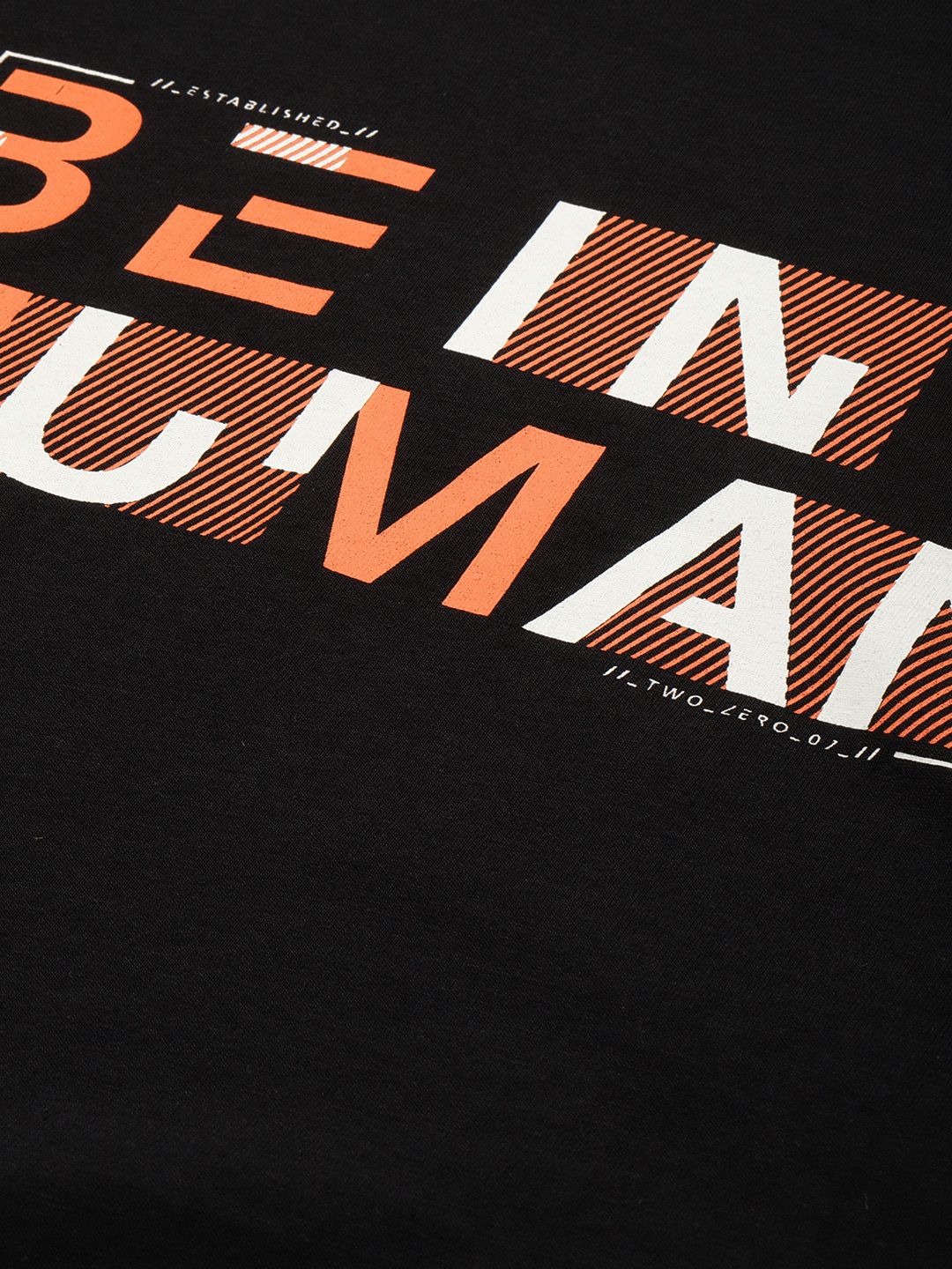 Being Human Brand Logo Printed Pure Cotton Slim Fit T-shirt - Image 2