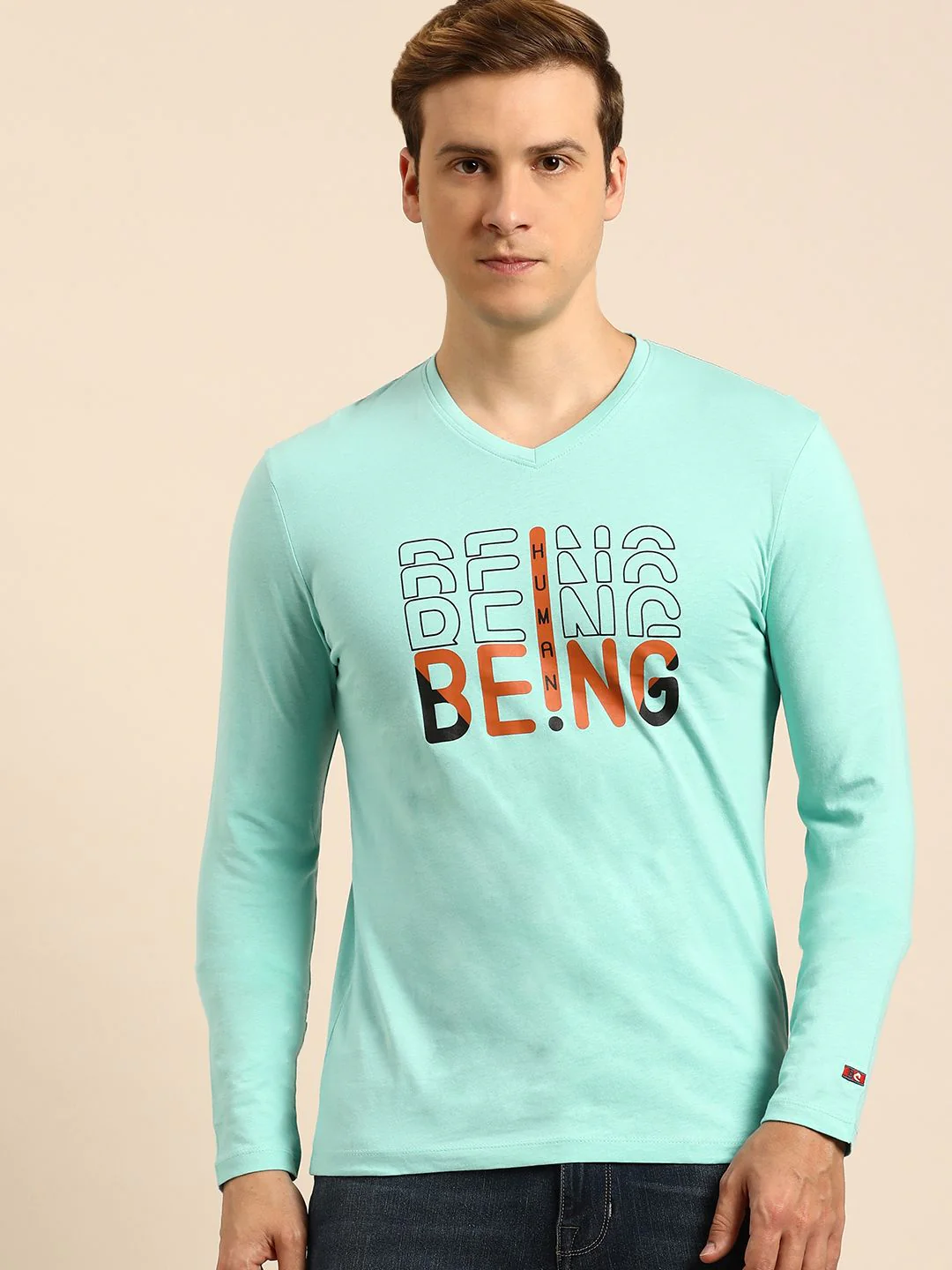 Being Human Brand Logo Printed Pure Cotton T-shirt - Image 3