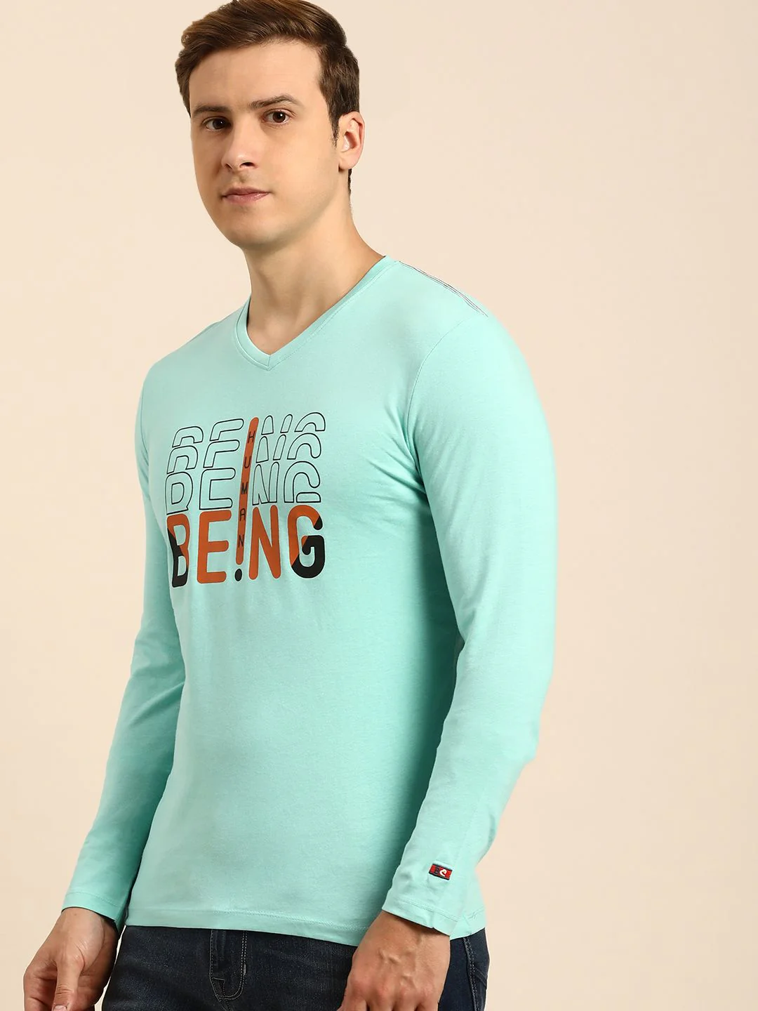 Being Human Brand Logo Printed Pure Cotton T-shirt - Image 5