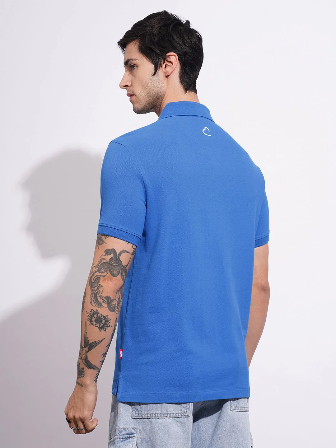 Being Human Captain America Printed Polo Collar Pure Cotton T-shirt - Image 5