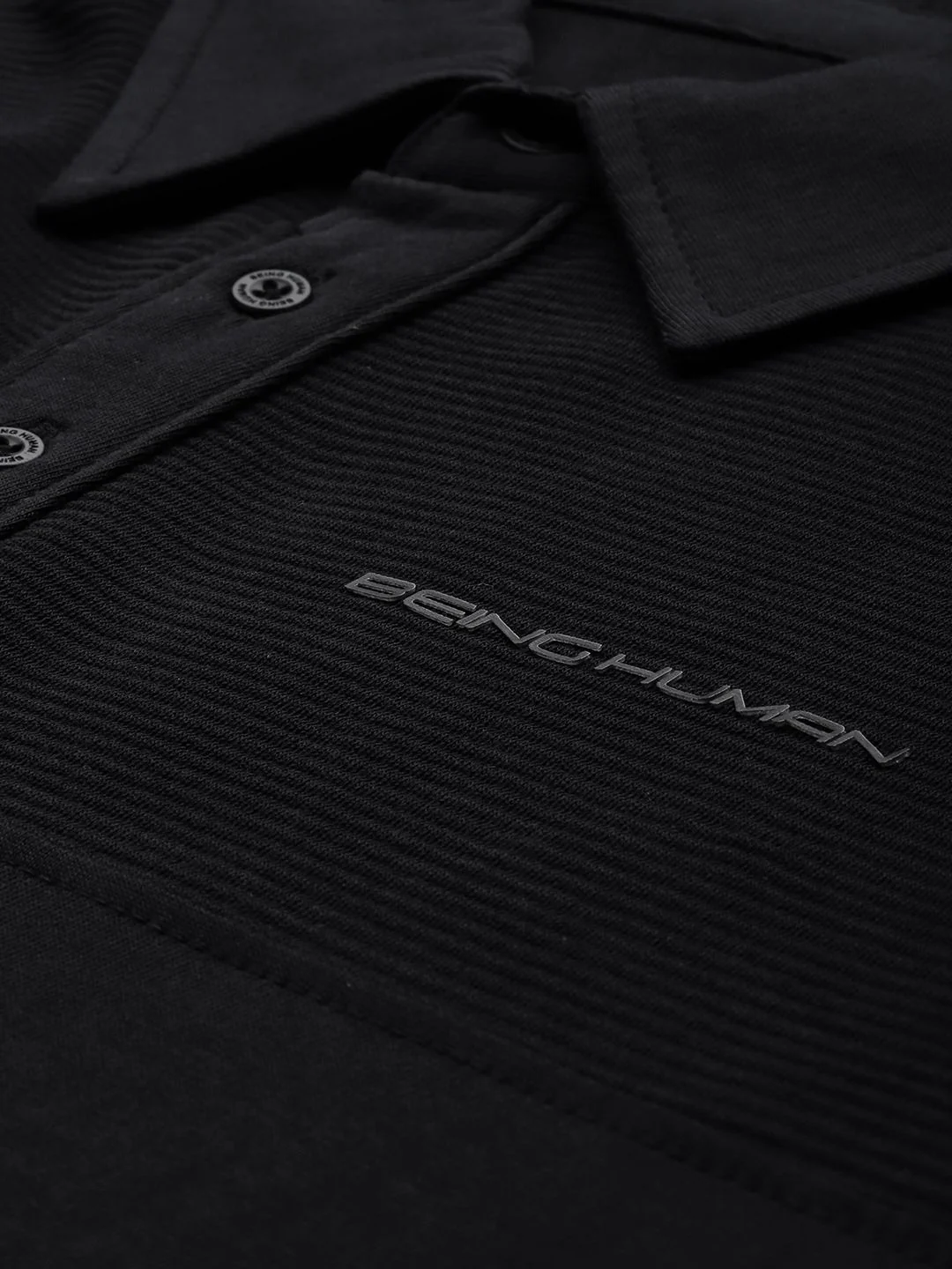 Being Human Clothing Men Pure Cotton Polo Collar T-shirt - Image 2
