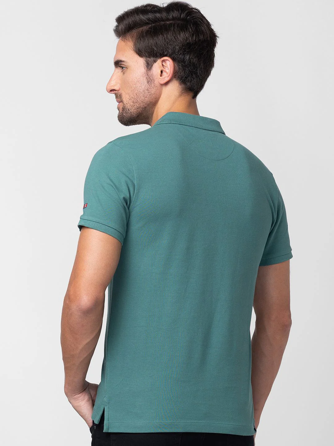 Being Human Clothing Men Pure Cotton Striped Polo Collar T-shirt - Image 5