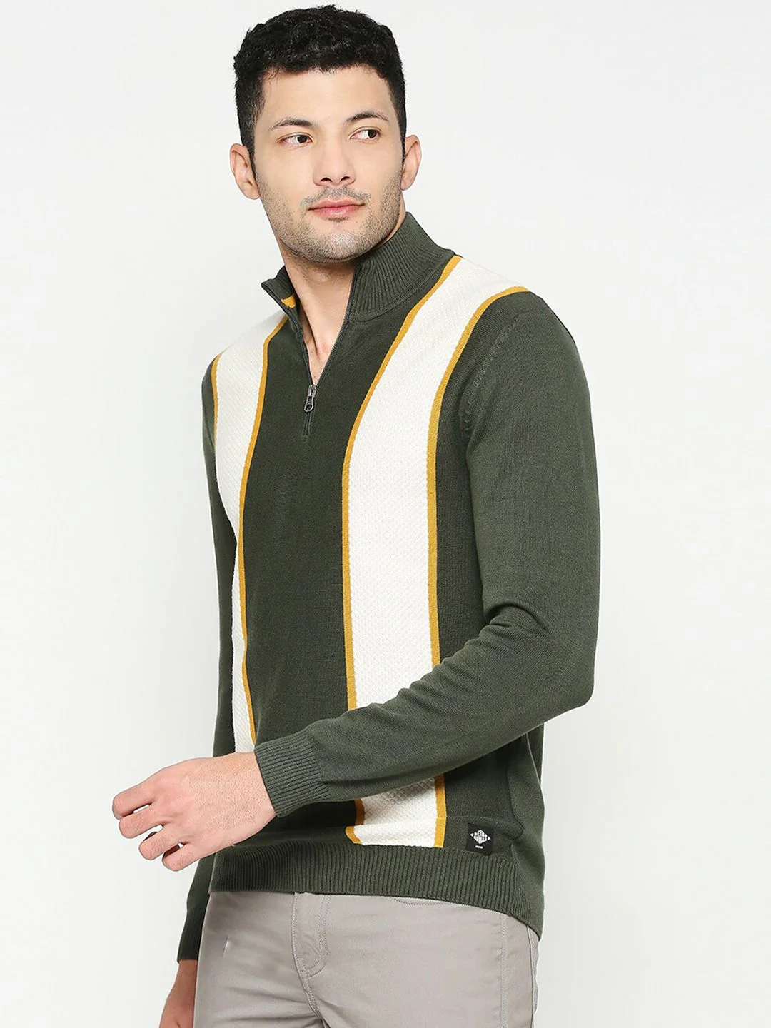 Being Human Colourblocked Half Zip Pullover - Image 5